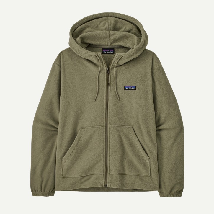 W's Micro D Fleece Hoody S / River Rock Green