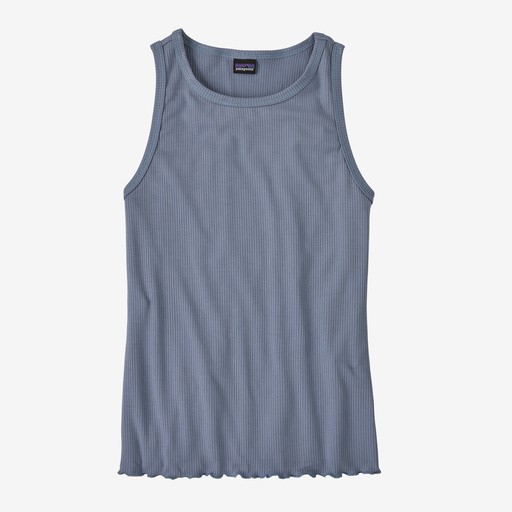 W's Rib Knit Tank Top S /  Light Plume Grey