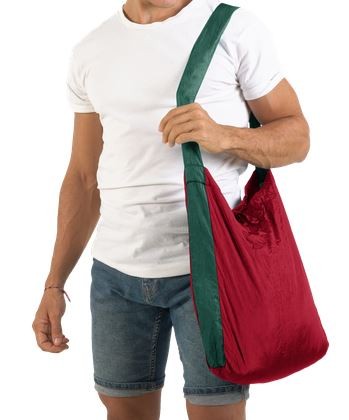 Eco Bag Medium Burgundy - Dark Green